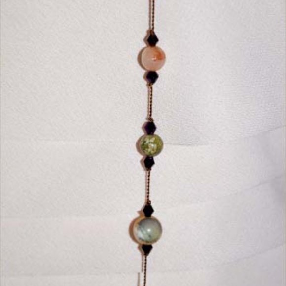 Handmade Hand Knotted Double Strand Boho Style Beaded 52 Inch Necklace - Picture 4 of 5